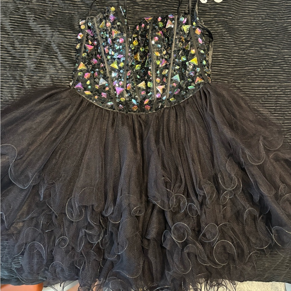 Sparkling Black Teen Costume Dress